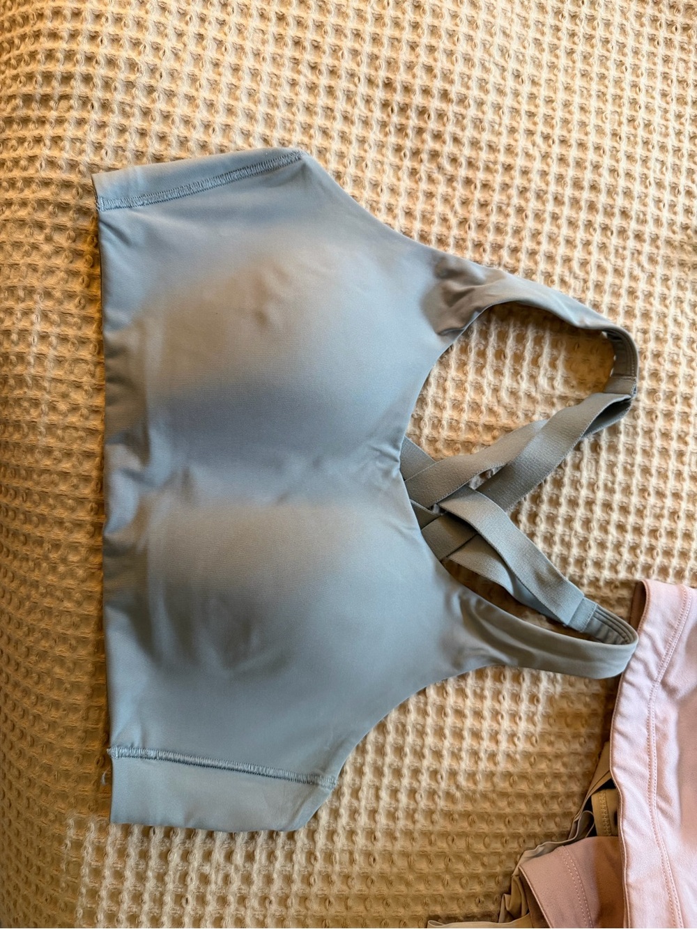 lululemon athletica Light Gray Crisscross Back Sports Bra
